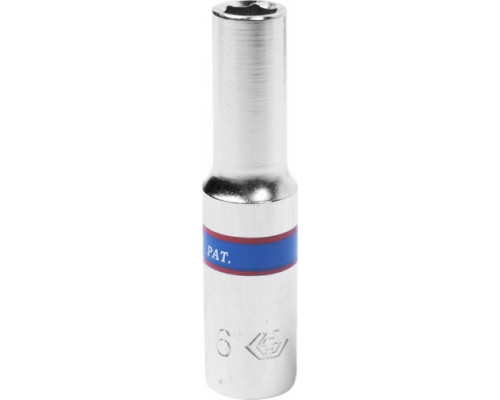 Головка шестигранная глубокая 1/4" 6 мм KING TONY 223506M