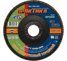 Круг лепестковый ПРАКТИКА 125х22.2 мм  P 40 032-355 [032-355]