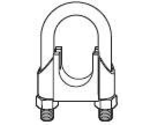 Зажим троса 30 мм DIN 741 оцинкованный [УТ-00011032]
