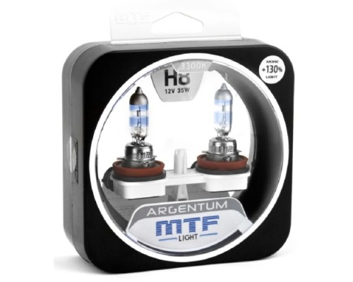 Лампа галогеновая MTF LIGHT серия ARGENTUM +130% H8, 12V, 35W H3A1208