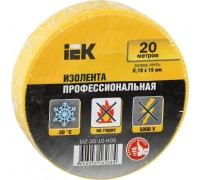 Изолента IEK ПВХ 0.18х19мм желт. (рул. 20м) UIZ-20-10-K05
