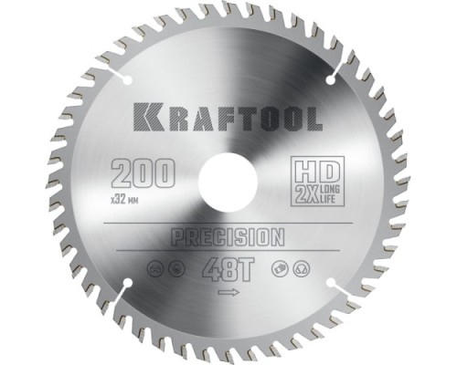 Пильный диск по дереву KRAFTOOL PRECISION 200х32мм 48T [36952-200-32]