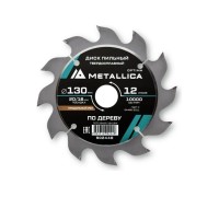 Пильный диск по дереву METALLICA Optima 130x20/16 мм 12 зубов, T=2,4 мм продольный 902448