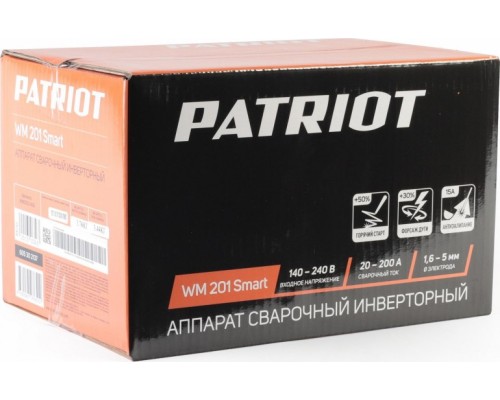 Сварочный инвертор PATRIOT WM 201 Smart [605302137]