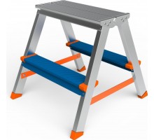Стремянка алюминиевая Sarayli Color 2 ступени двухсторонняя 3302