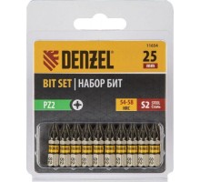 Набор бит Denzel PZ2х25 сталь s2, шестигранный профиль, 10 шт. 11654
