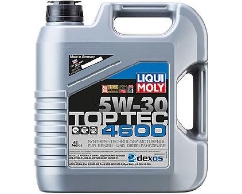 Масло моторное LIQUI-MOLY SAE 5W30 Top Tec 4600 4 л 3763 синтетическое [3763]