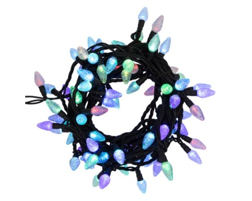 Гирлянда Neon-Night 303-509-3 Мультишишки Ø23 мм,10 м, 80 LED RGB, черный Каучук Гирлянда Neon-Night 303-509-3 Мультишишки Ø23 мм,10 м, 80 LED RGB, черный Каучук
