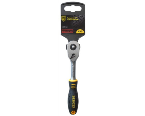 Трещотка BERGER BG2427 1/4 дюйма, 72 зуба, 150 мм