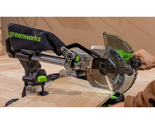 Пила торцовочная аккумуляторная GREENWORKS GD24MS216 24V, б/щ, 4800 об/мин, АКБ 5Ач и ЗУ 1501707UG