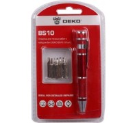 Отвертка с битами DEKO BS10 для точных работ с набором (10 шт.) 065-0696