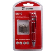Отвертка с битами DEKO BS10 для точных работ с набором (10 шт.) 065-0696