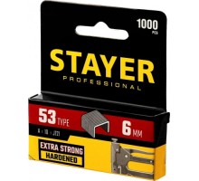 Скоба STAYER MASTER 6 мм для степлера тонкие тип 53, 1000 шт [3159-06_z02]