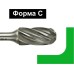 Бор-фреза по металлу D.BOR форма С цилиндр со сферическим концом ALU 10.0*20/ хв. 6 мм [D-RB-AC-C-10-065-6]