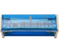 Шина REXANT 11-2302-15 на DIN-рейку в корпусе (кросс-модуль) 2х15 групп