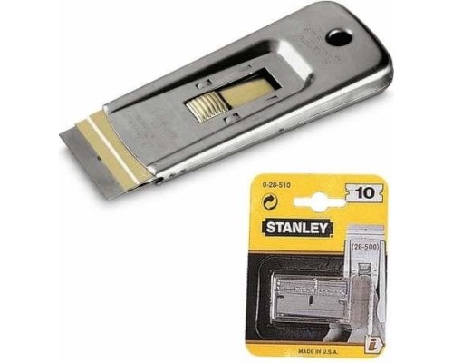 Скребок STANLEY 0-28-500 для окон с запасными лезвиями Скребок STANLEY 0-28-500 для окон с запасными лезвиями