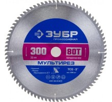 Пильный диск по алюминию ЗУБР Мультирез 300x30мм 80т [36907-300-30-80_z01]