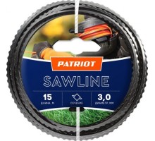 Леска триммерная PATRIOT 3,0 мм/ 15 м Sawline квадрат,пилообразный профиль 805403311