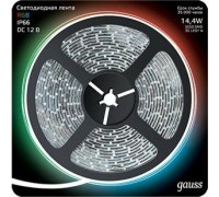 Лента светодиодная GAUSS LED 5050/60-smd 14.4w 12v dc rgb ip66 (блистер 5м) 311000414