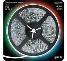 Лента светодиодная GAUSS LED 5050/60-smd 14.4w 12v dc rgb ip66 (блистер 5м) 311000414