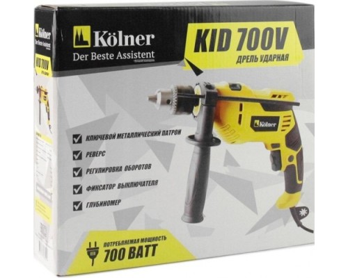 Дрель ударная сетевая KOLNER KID 700V [кн700в]