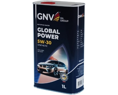 Масло моторное GNV Global Power 5W30 Synthetic A3/B4, SN/CF 1 л (металл. канистра) GGP1M11064010130530001