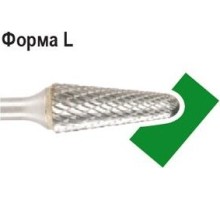 Бор-фреза по металлу  D.BOR форма L конус с закругленной головой 12,7*32,0/77,0 хв. 6 мм 9f-21127k02d [W-040-9F-21127K02D]