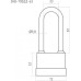 Замок навесной НОРА-М ЗНВ-700дд-63 всепогодный с длинной дужкой 