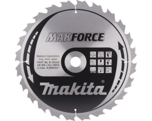 Пильный диск по дереву MAKITA 355x30x2.2x24T для makforce [B-35162]