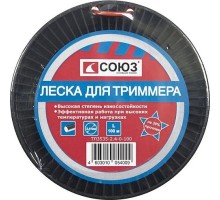 Леска триммерная СОЮЗ ТЛ3535-2.4-0-100 d=2.4 мм, l=100 м, круг, оранжевый