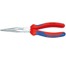 Круглогубцы с плоскими губками и режущими кромками KNIPEX 2615200 200 мм [KN-2615200]