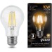 Лампа светодиодная GAUSS A60 filament а60 10w 930lm 2700к е27 led [102802110]