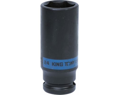 Ударная головка шестигранная глубокая 1/2" KING TONY 443524М 24 мм