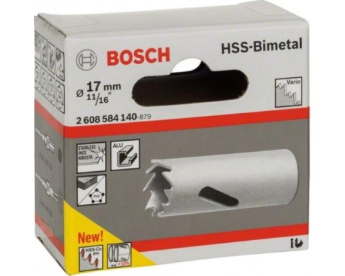 Коронка биметаллическая BOSCH STANDARD 17 ММ [2608584140]