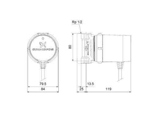 Насос циркуляционный GRUNDFOS COMFORT 15-14 B PM 97916771 [НС-1310430]