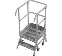 Лестница с платформой KRAUSE STABILO R13 2 перфорированных ступени, передвижная 820976