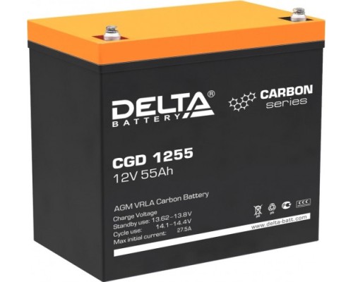 Аккумулятор DELTA CGD 1255 (AGM) Carbon