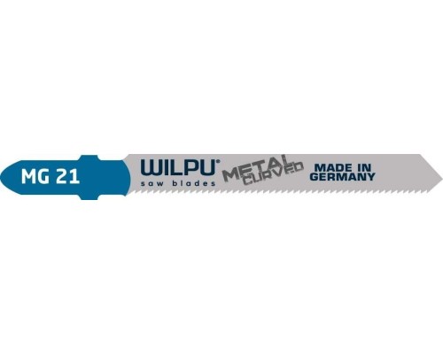 Пилки по металлу WILPU MG 21 для тонкой жести, стали от 1,2 до 2мм (криволин.ре [256000005]