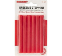 Стержни клеевые REXANT красные 11x100 мм, 6 шт. 09-1229
