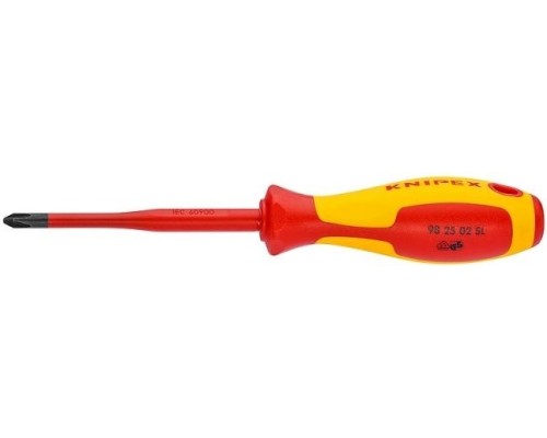 Отвертка крестовая диэлектрическая KNIPEX 982502SL 1000 V, PZ2 [KN-982502SL]