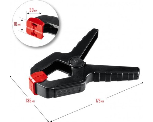 Cтрубцина легкая ЗУБР МАСТЕР мз-100 пружинный зажим 100/75 мм, [32247-10]