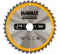 Пильный диск универсальный DeWALT 216х40тх30 мм Construction DT1953-QZ DT1953-QZ