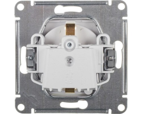 Розетка Systeme Electric AtlasDesign Aqua 1-м 16а с заземл. защ. шторки с крышкой, белая [ATN440146]
