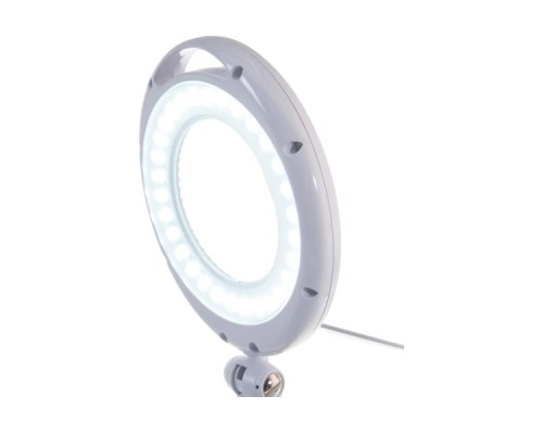 Лупа настольная REXANT 31-0245 3D с подсветкой 30 SMD LED, ø100мм, белая