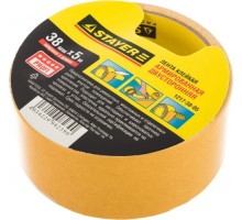 Клеящая лента STAYER PROFESSIONAL двухсторонняя на тканевой основе, 38ммх5м 1217-38-05