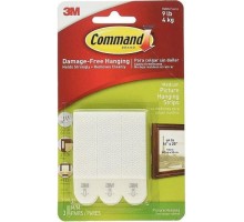 Застежки для картин средние 3M Command® (17201) белые 3 пары 7100108905