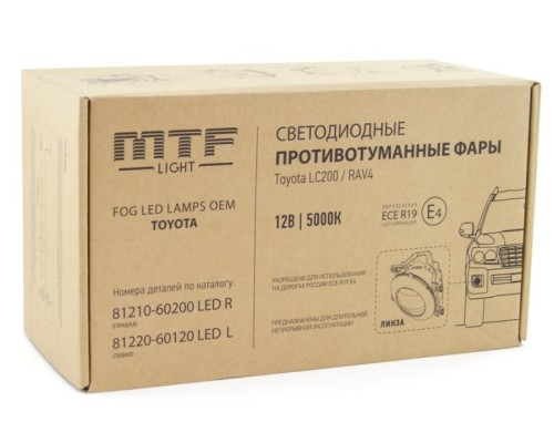 Фары противотуманные MTF LIGHT ТОЙОТА LC200 12-15г.в. / RAV4 12-15г.в., линза, 12 В светодиодные 10в FL10LC