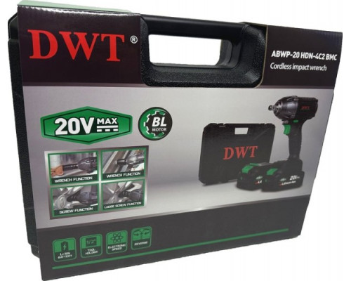 Гайковерт аккумуляторный DWT ABWP-20 HDN-4C2 BMC ударный купить с доставкой и официальной гарантией
