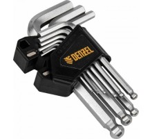 Набор ключей шестигранных Denzel HEX 1,5-10 мм, crv, 9 шт., с шаром 12362