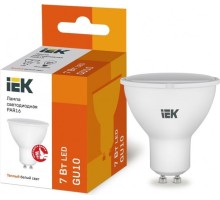 Лампа светодиодная IEK PAR16 7Вт 3000К GU10 Софит LLE-PAR16-7-230-30-GU10